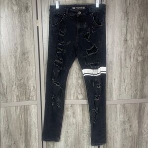 Crysp Denim black distressed jeans Men's 30